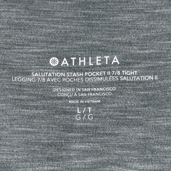 Athleta Salutation Stash Pocket II 7/8 Tight Leggings Large TALL - Picture 5 of 6